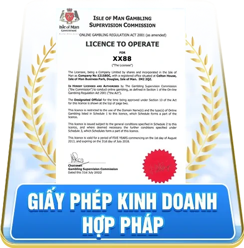 Giấy phép hợp phát của rr88